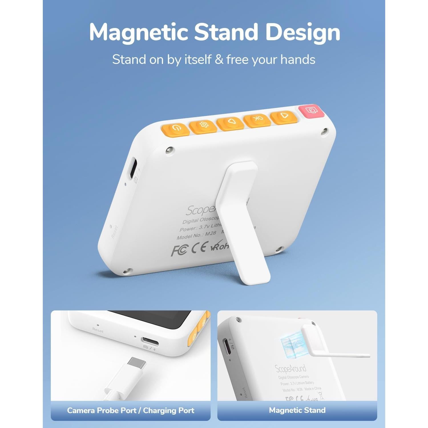 Otoscopio Digital ScopeAround HD 720P con Luz - 3.9mm