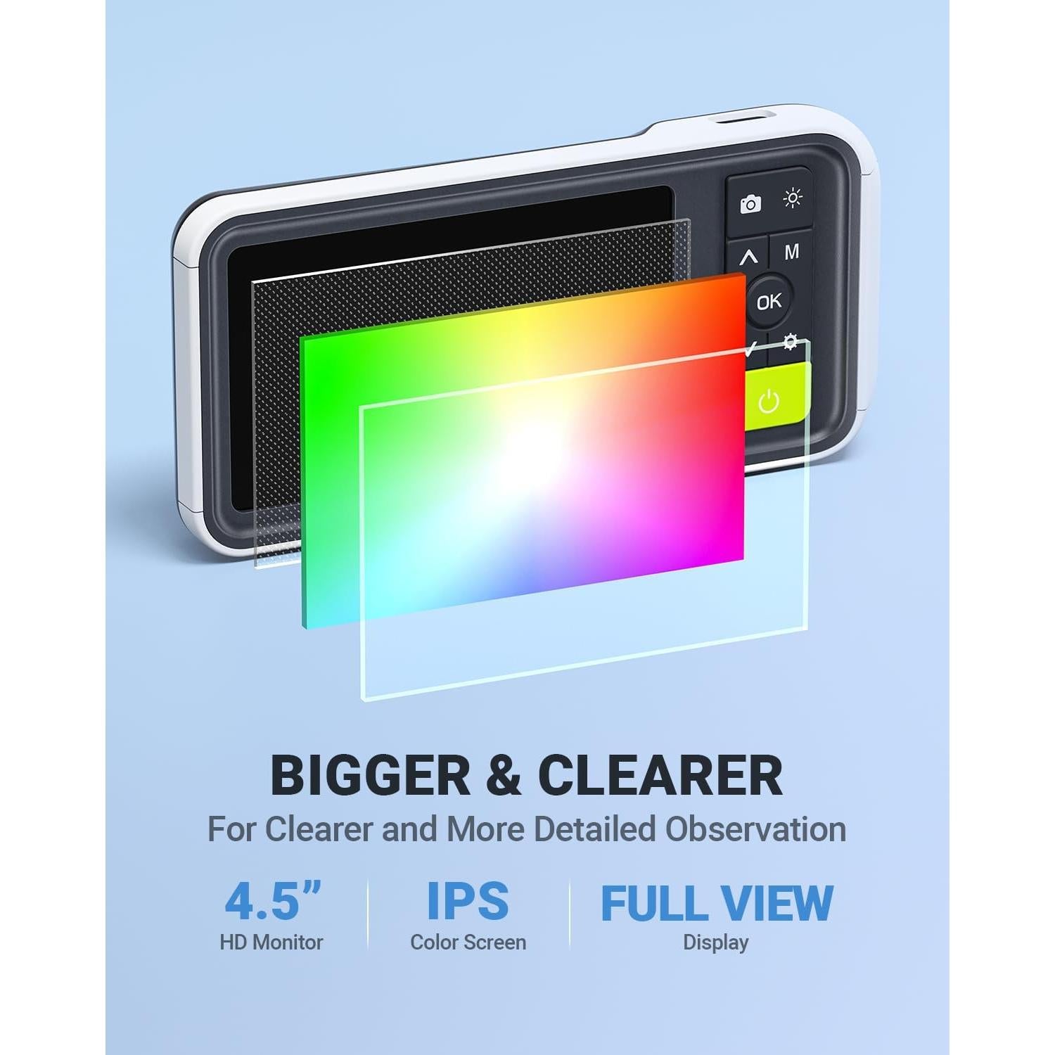 Otoscopio Digital AnyScope 1080P con Pantalla 11.43cm y Luz LED