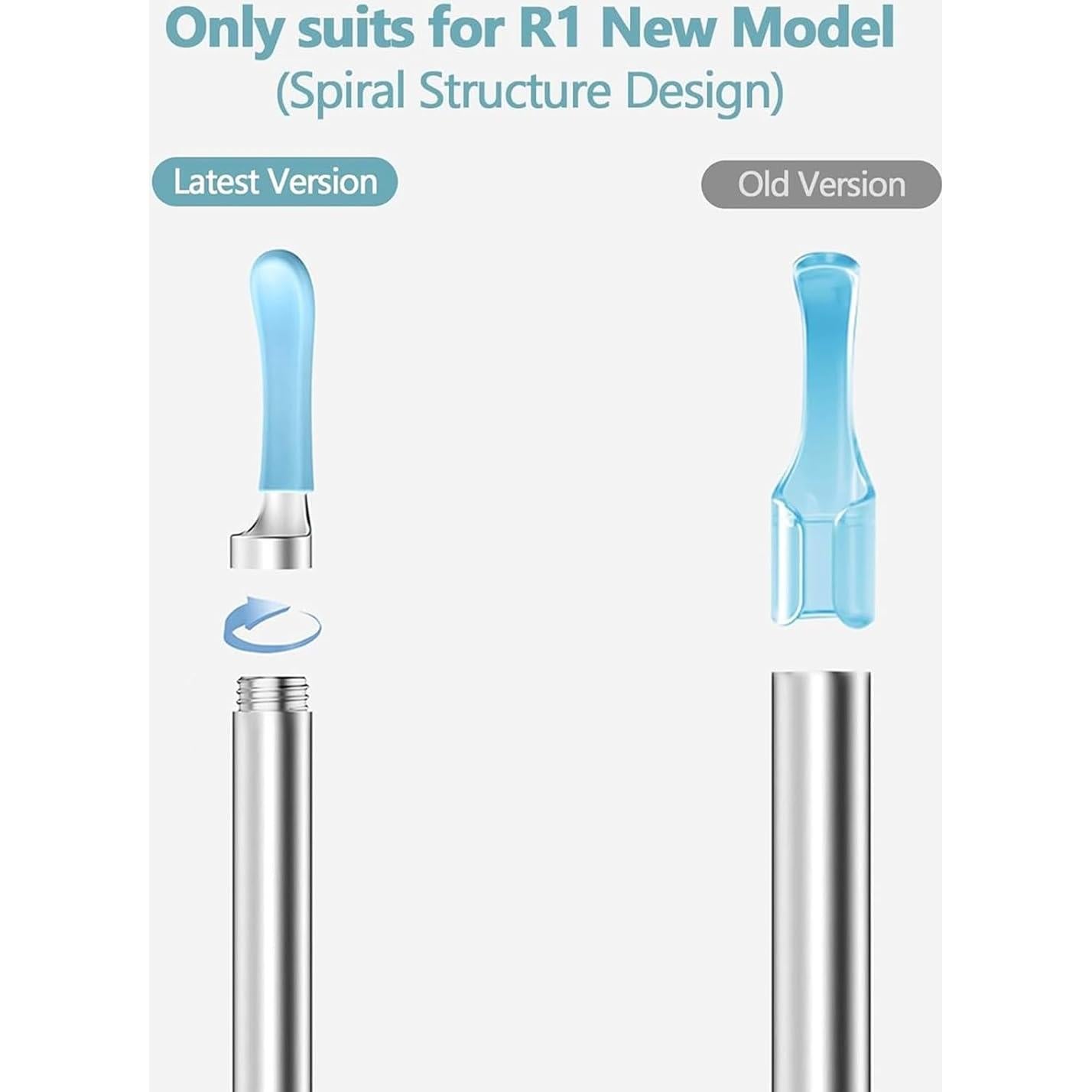 Consejos de Reemplazo BEBIRD para Limpiador de Oídos - 8 Piezas Silicona Impermeable