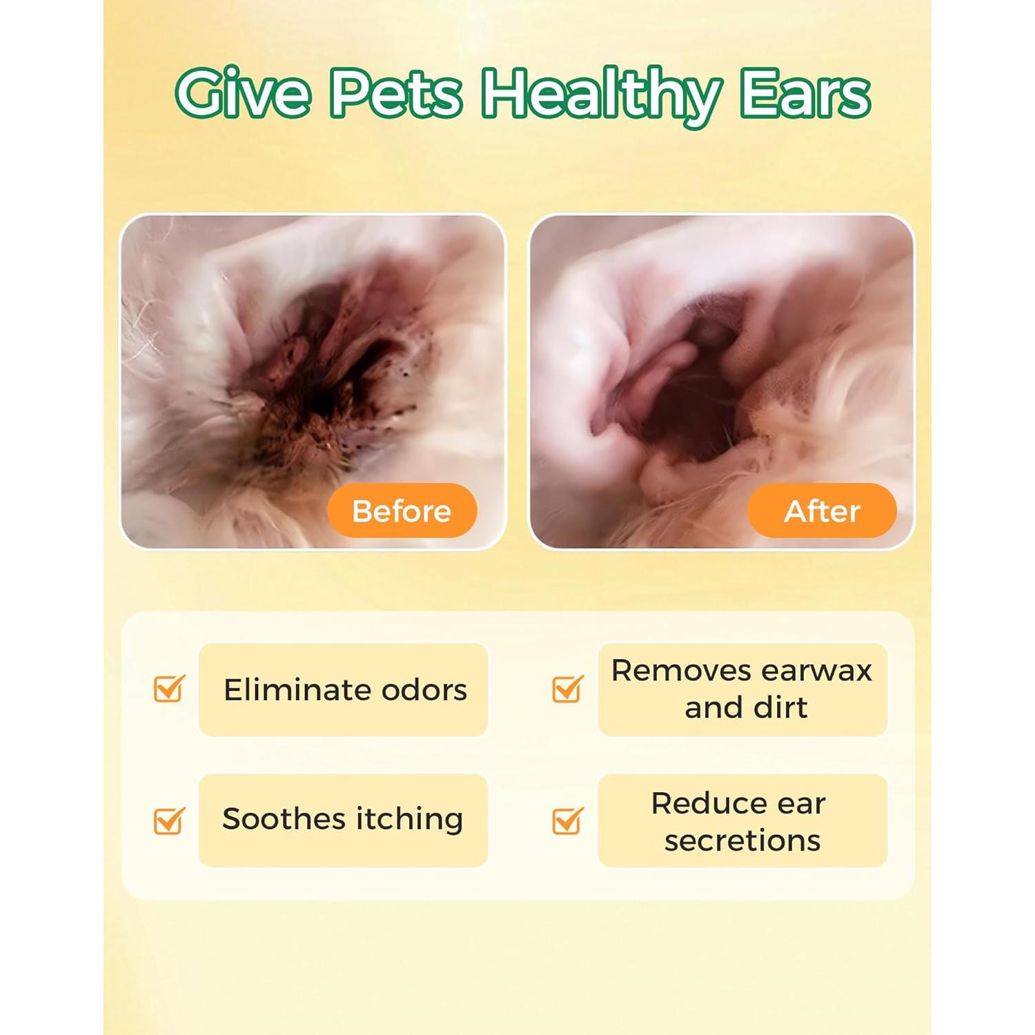 Toallitas Limpiadoras para Oídos de Perros y Gatos WHCASYO - 50 Unidades