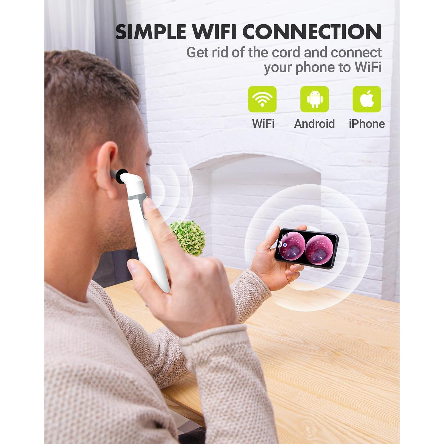 Otoscopio Inalámbrico AnyScope con Cámara y Luz 3.9mm