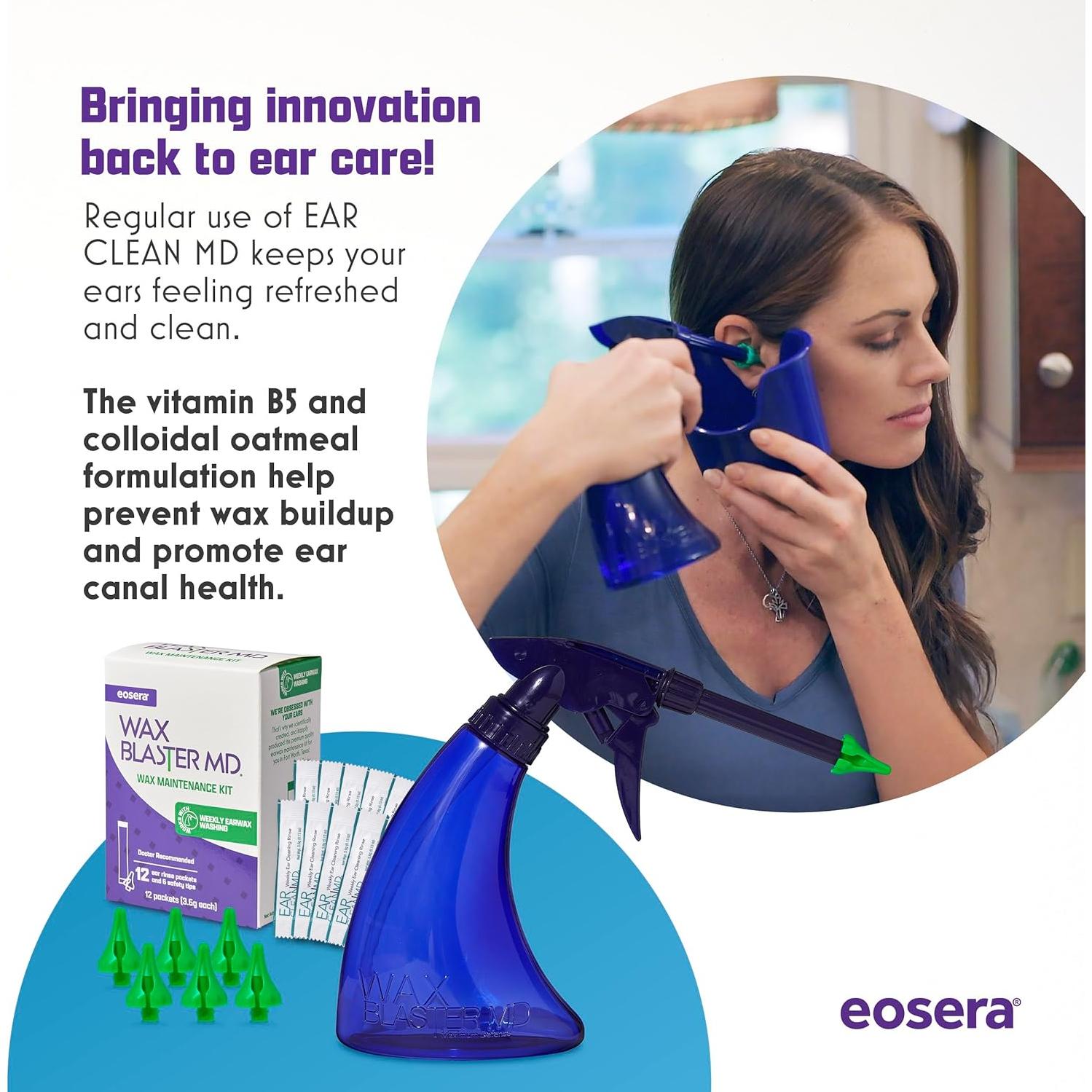 Paquete de Recarga Eosera Wax Blaster MD - 12 Paquetes Ear Clean