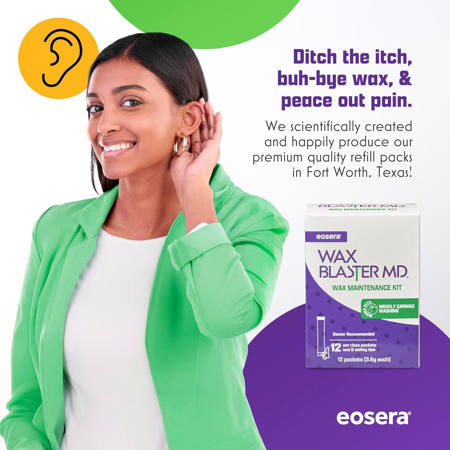 Paquete de Recarga Eosera Wax Blaster MD - 12 Paquetes Ear Clean