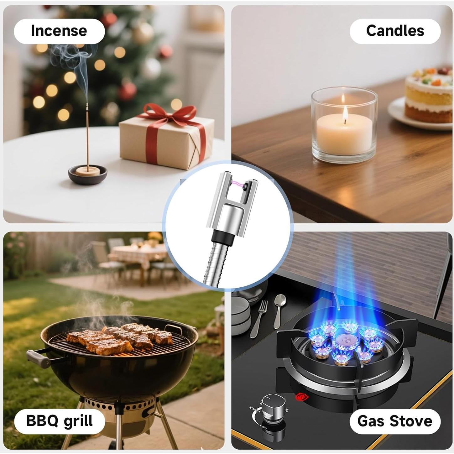 Encendedor Eléctrico PALTECE Largo Recargable USB-C 360° Negro