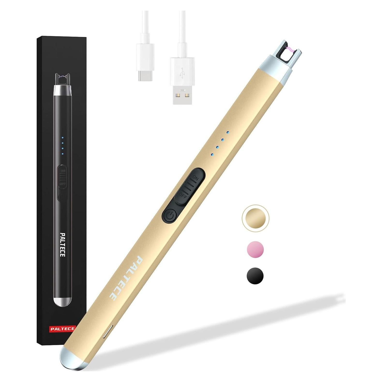 Encendedor Eléctrico PALTECE Oro Champán Recargable USB-C