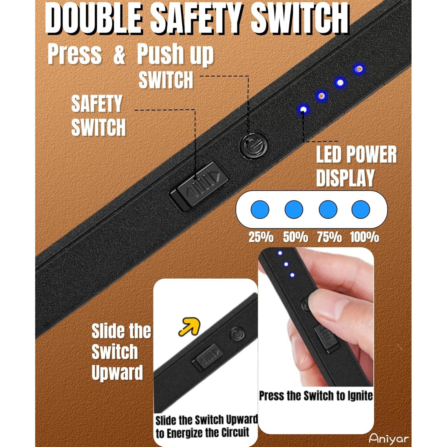 Paquete de 3 Encendedores Eléctricos Recargables Aniyar