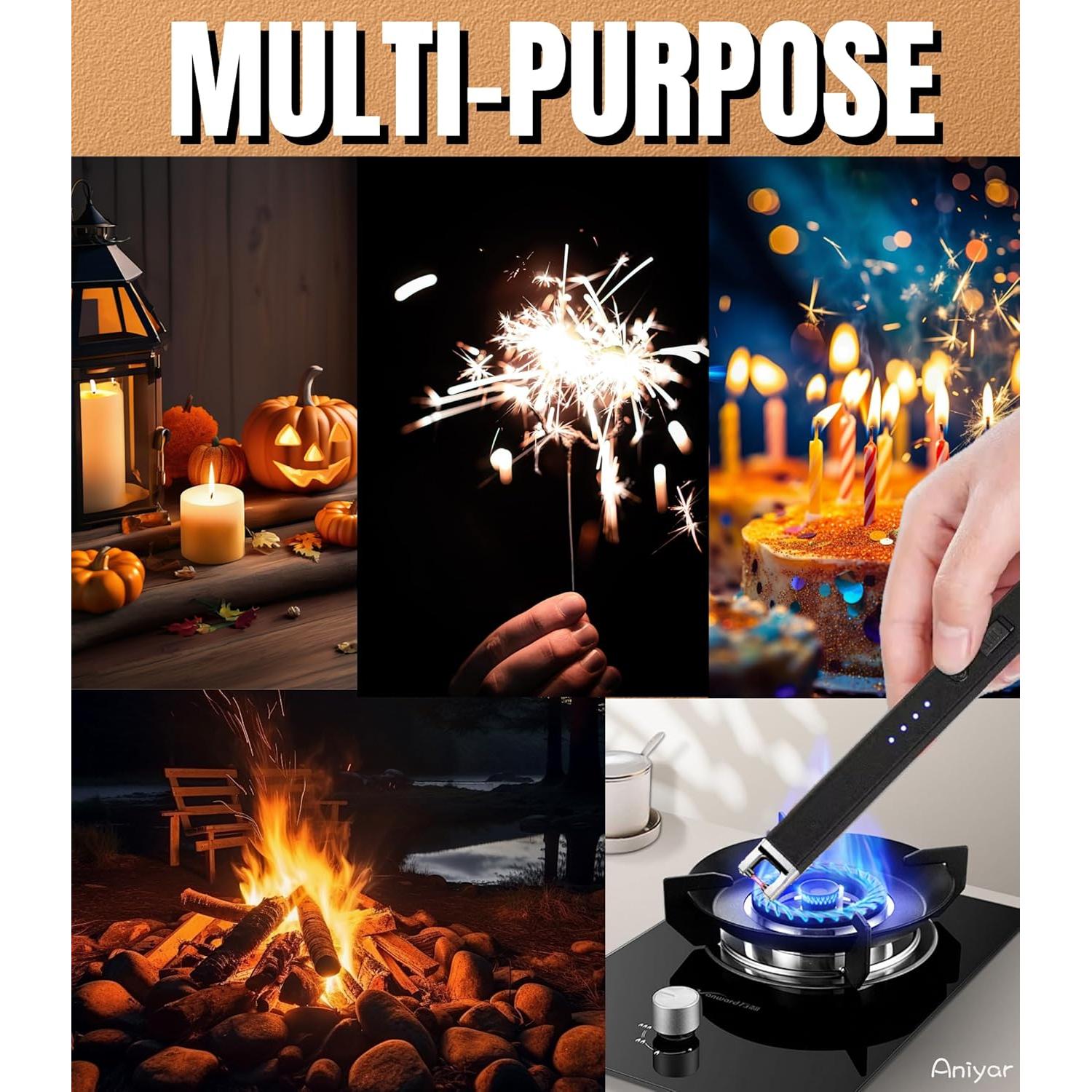 Paquete de 3 Encendedores Eléctricos Recargables Aniyar