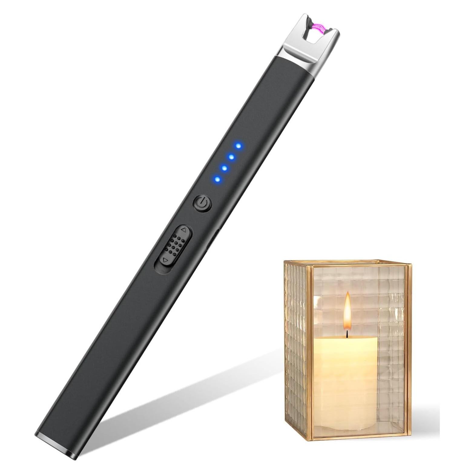 Encendedor Eléctrico Recargable LcFun Negro USB Plasma Arc