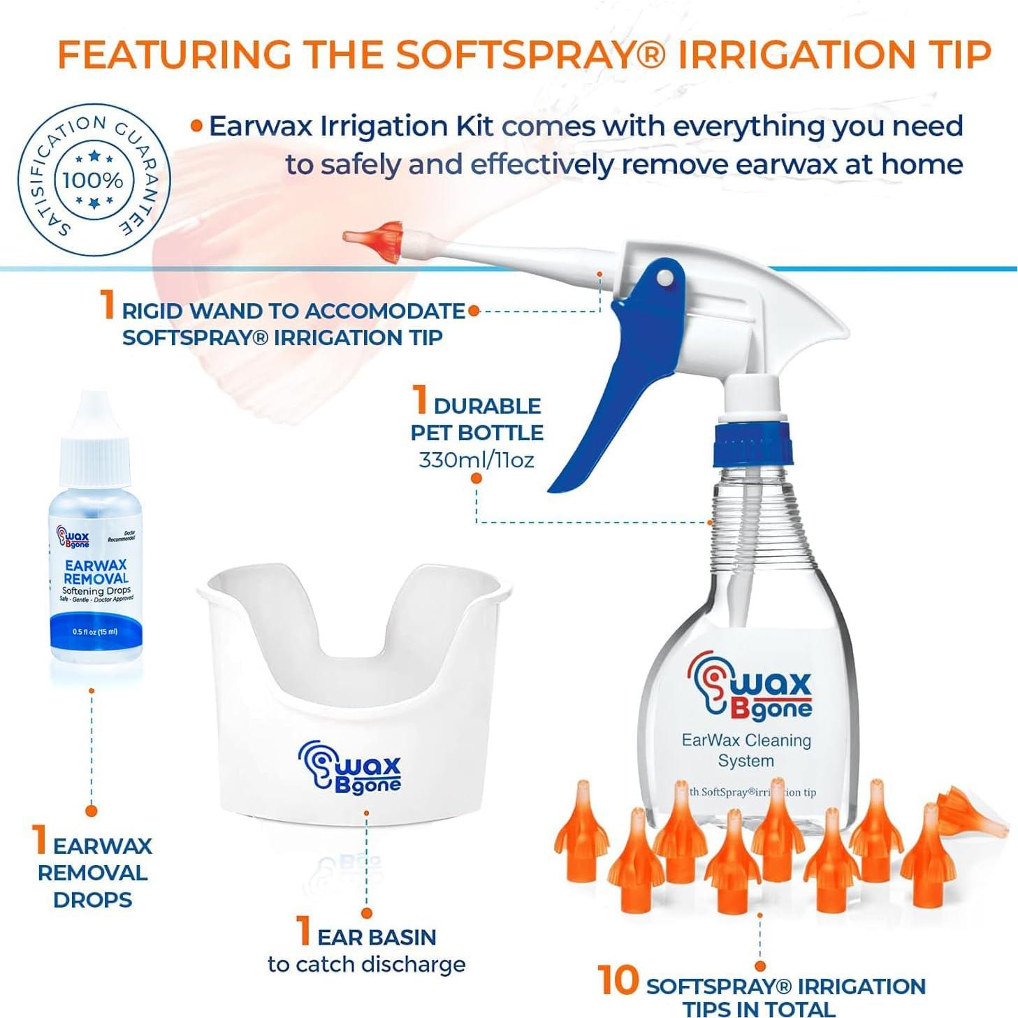 Kit de Limpieza de Oídos WaxBgone con 10 Puntas Reutilizables