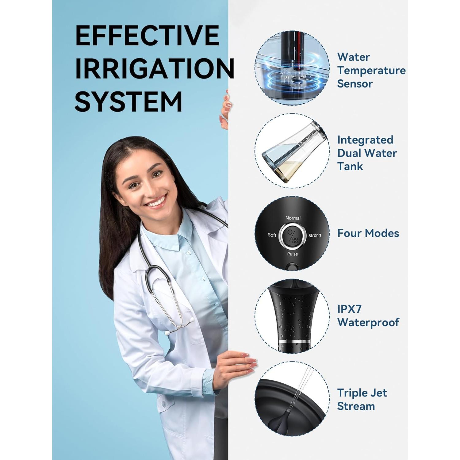 Kit Limpiador de Oídos KAUGIC con Tanque Integrado IPX7