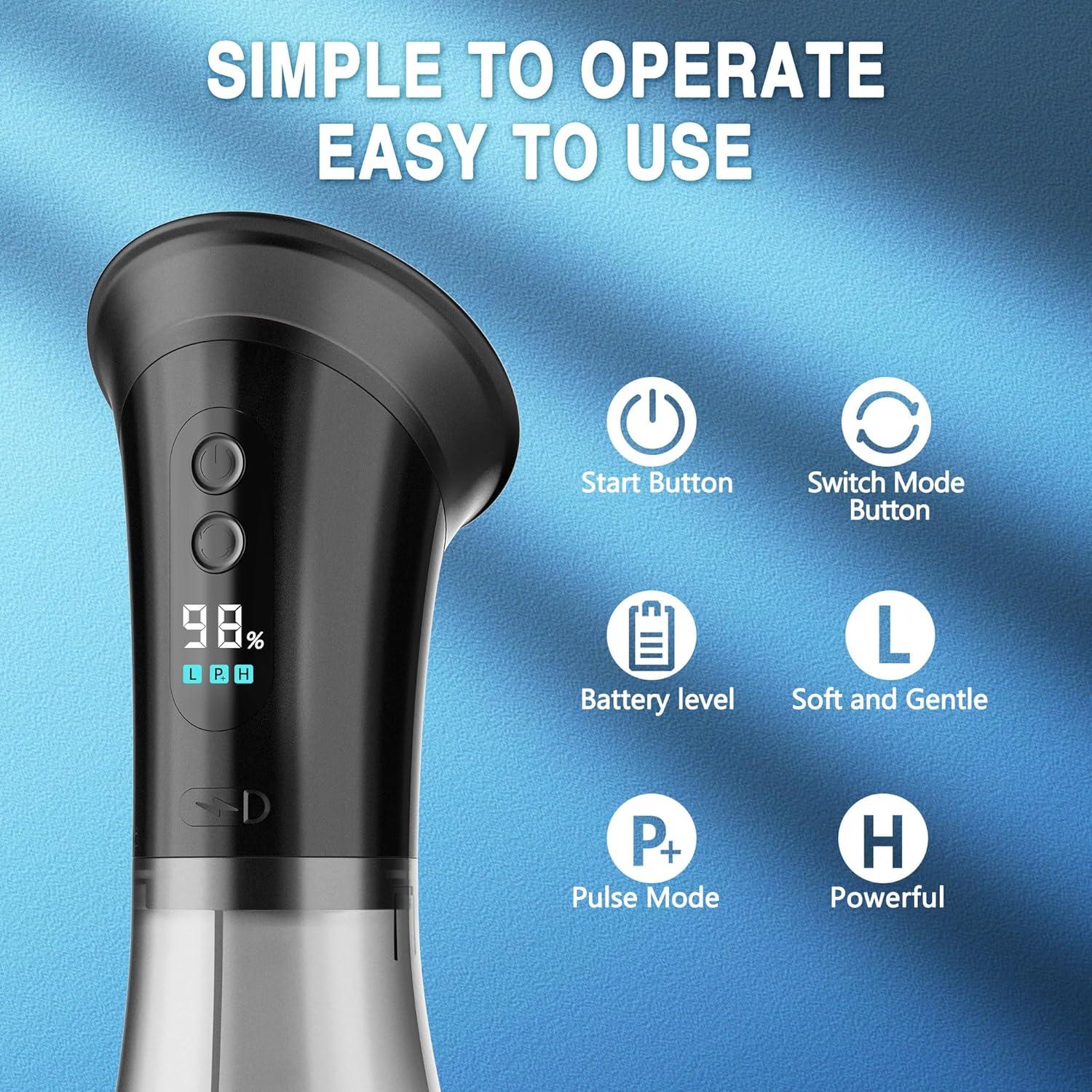 Limpiador de Oídos Rnful IPX7 Recargable 9 Métodos de Limpieza