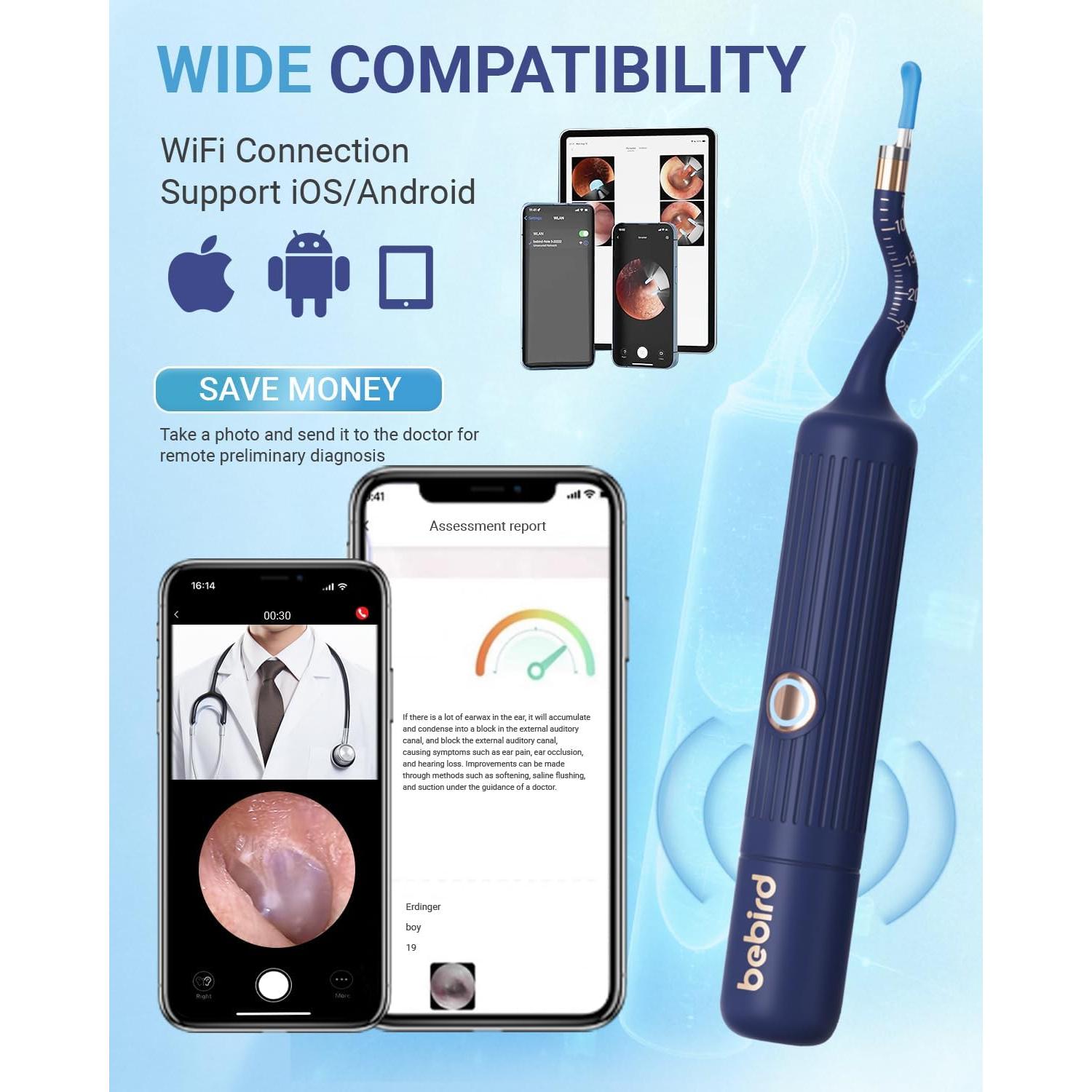 Limpiador de Oídos Inalámbrico DailySee con Cámara HD