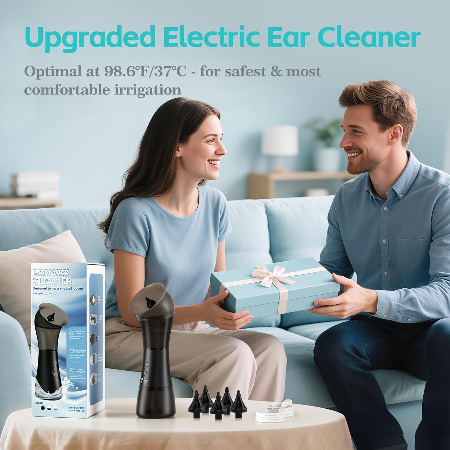 Limpiador de Oídos Eléctrico AMBIORA con 6 Boquillas y 4 Modos