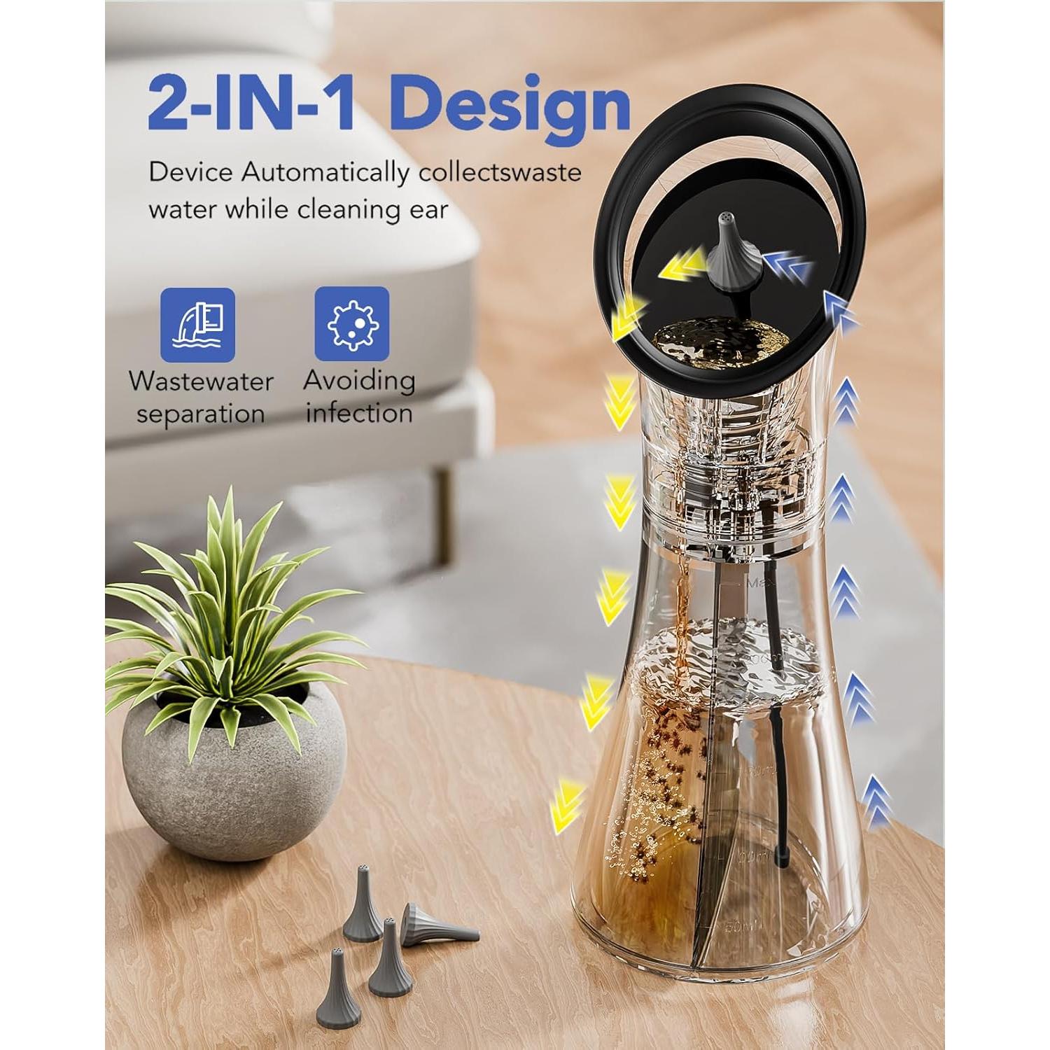 Limpiador de Oídos Eléctrico Yakbio E80 con Pantalla LED