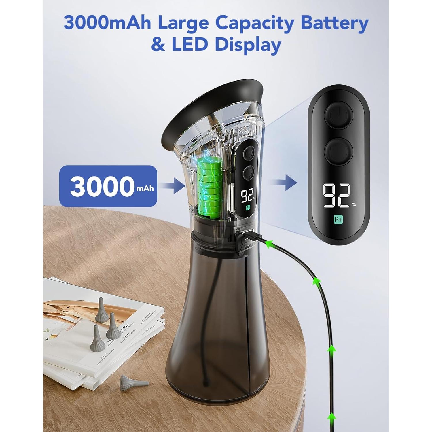 Limpiador de Oídos Eléctrico Yakbio E80 con Pantalla LED