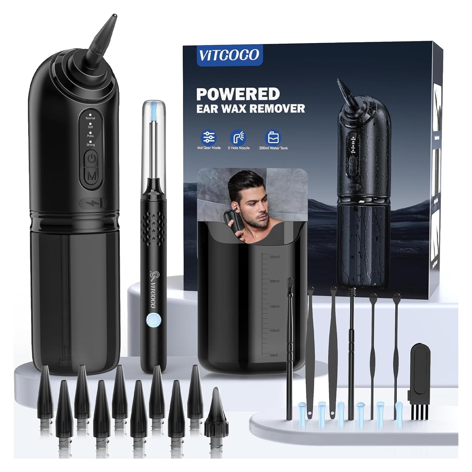 Kit Eliminador de Cerumen VITCOCO con Cámara 1080P y 4 Modos