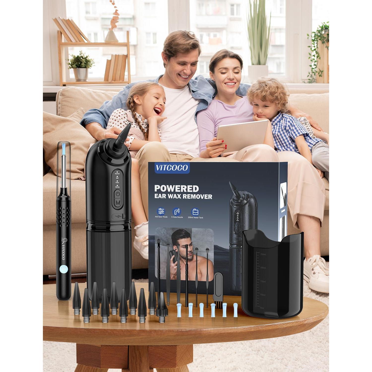 Kit Eliminador de Cerumen VITCOCO con Cámara 1080P y 4 Modos