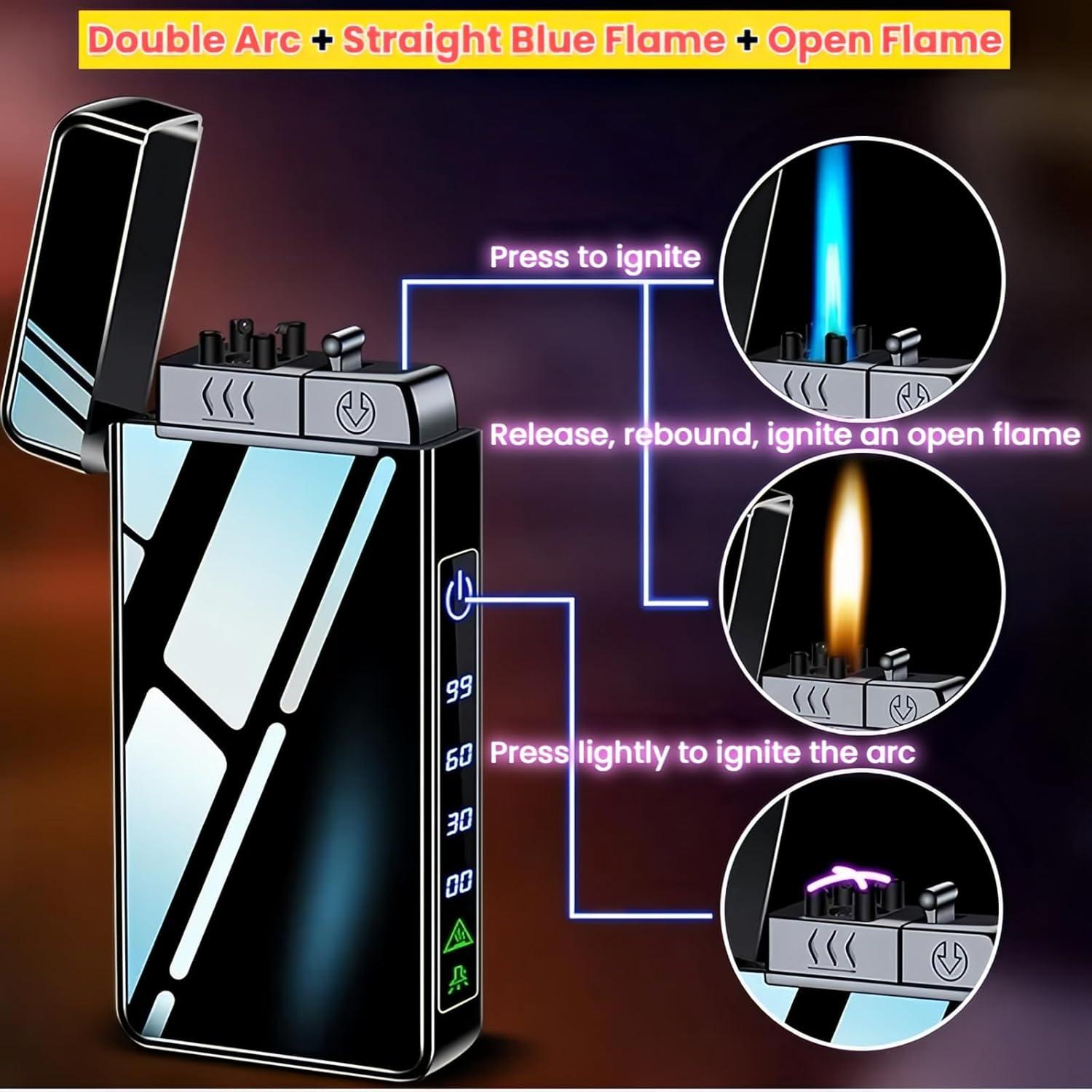 Encendedor de Butano NINSI Hielo Azul 3 en 1 Recargable USB