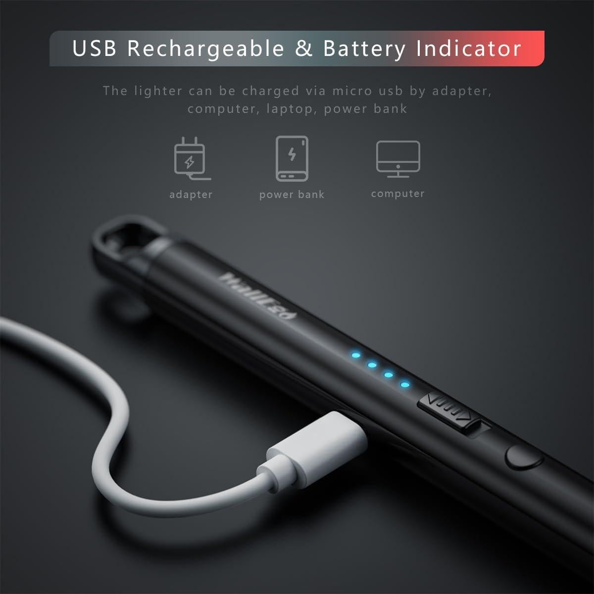 Encendedor Eléctrico de Arco LunarFiery Recargable Tipo C