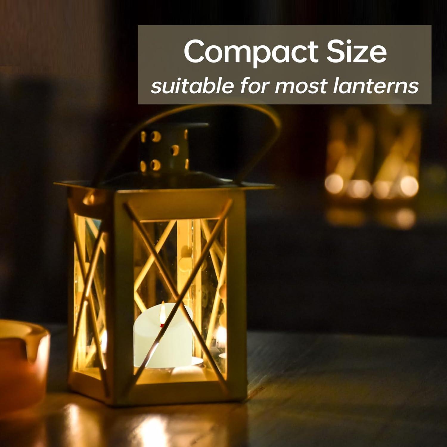 Velas LED a Prueba de Agua TECHLONG 3"x4" Marfil Juego de 3