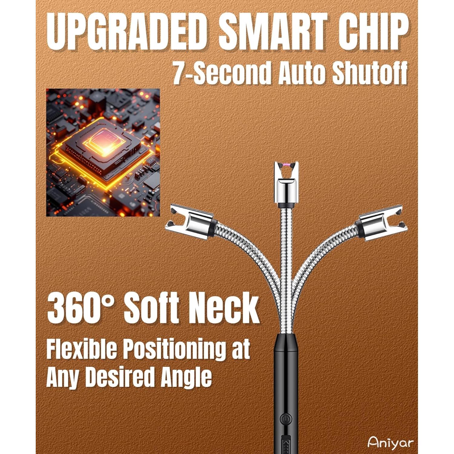 Paquete de 3 Encendedores Eléctricos Recargables USB Aniyar