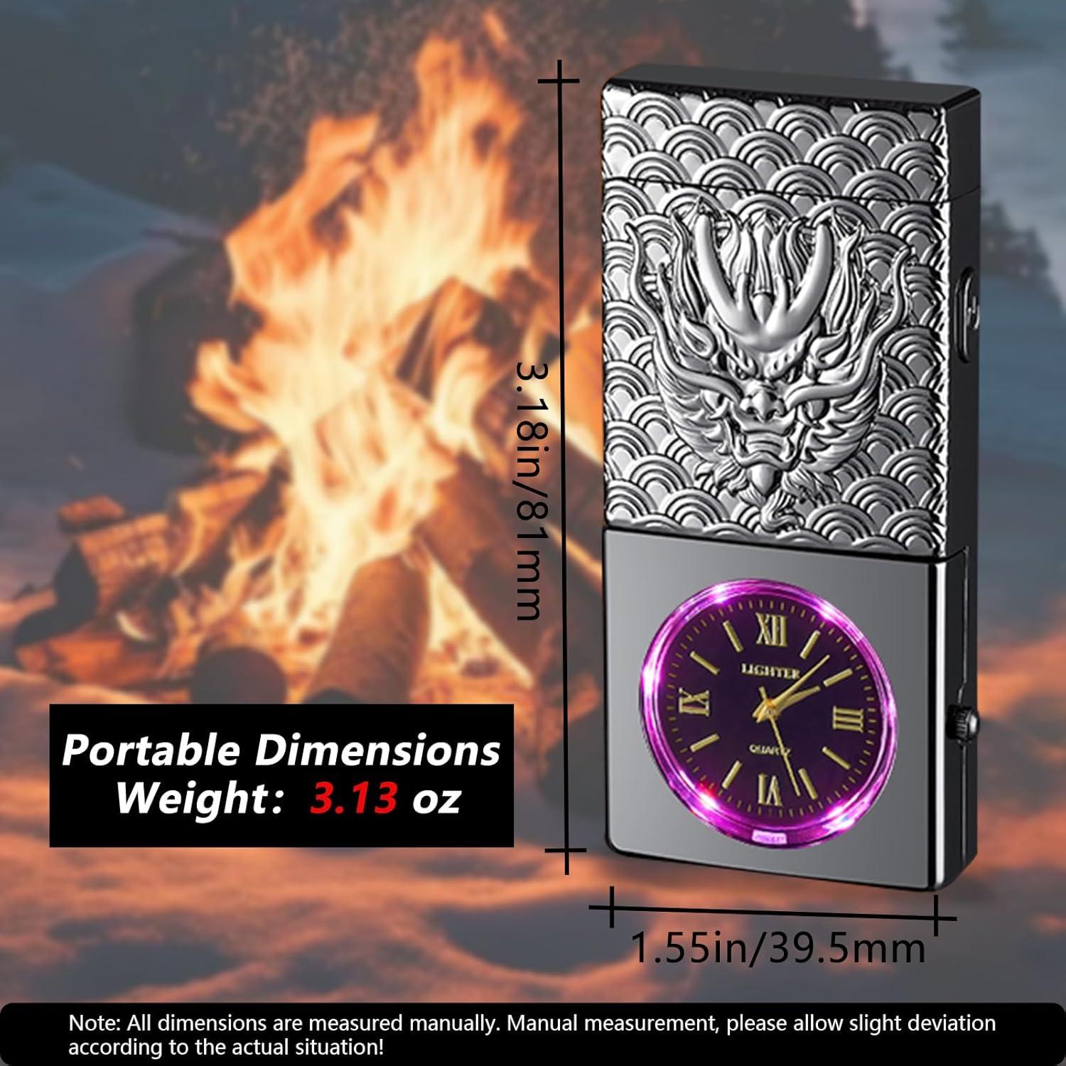 Encendedor Eléctrico Recargable USB COMANYI Dragón Negro