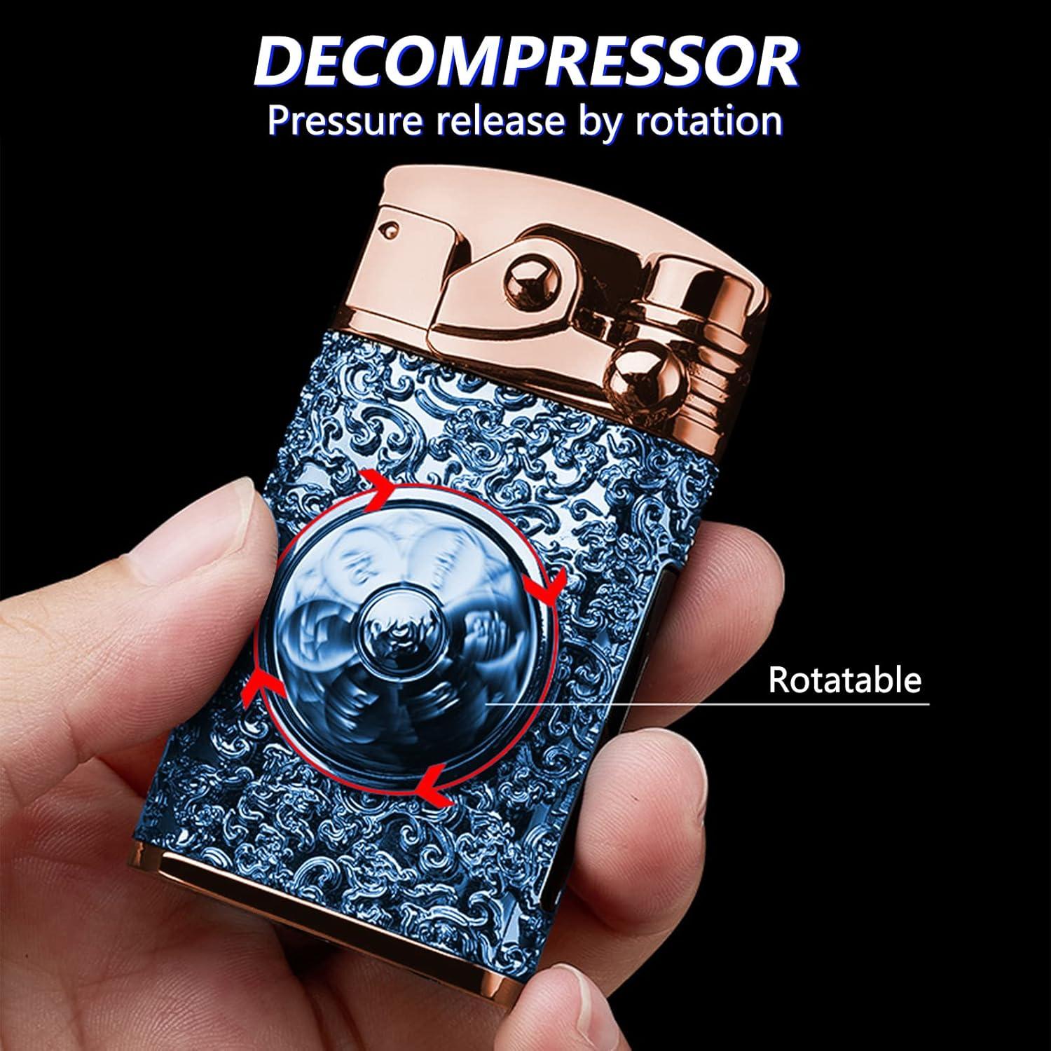 Encendedor Eléctrico BABOBIU Metálico Vintage Doble Plasma Negro