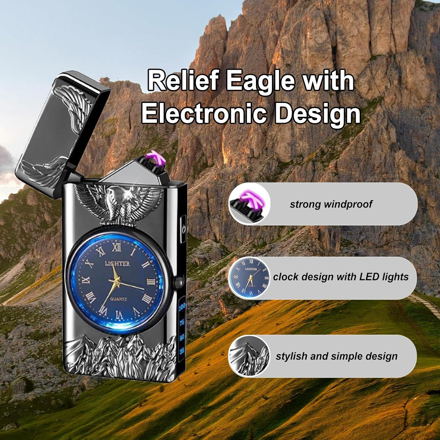 Encendedor Eléctrico Portátil TIKIUKI Doble Arco USB a Prueba de Viento