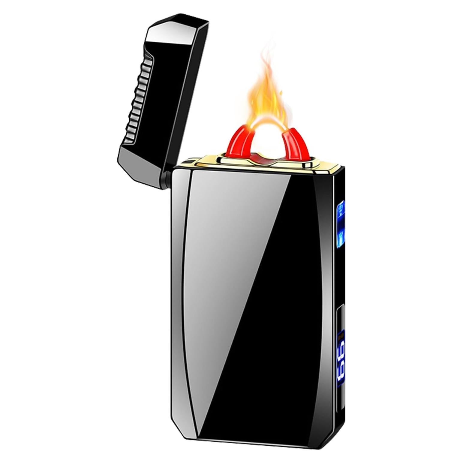 Encendedor Eléctrico Recargable YOZWOO USB C Doble Arco Plasma