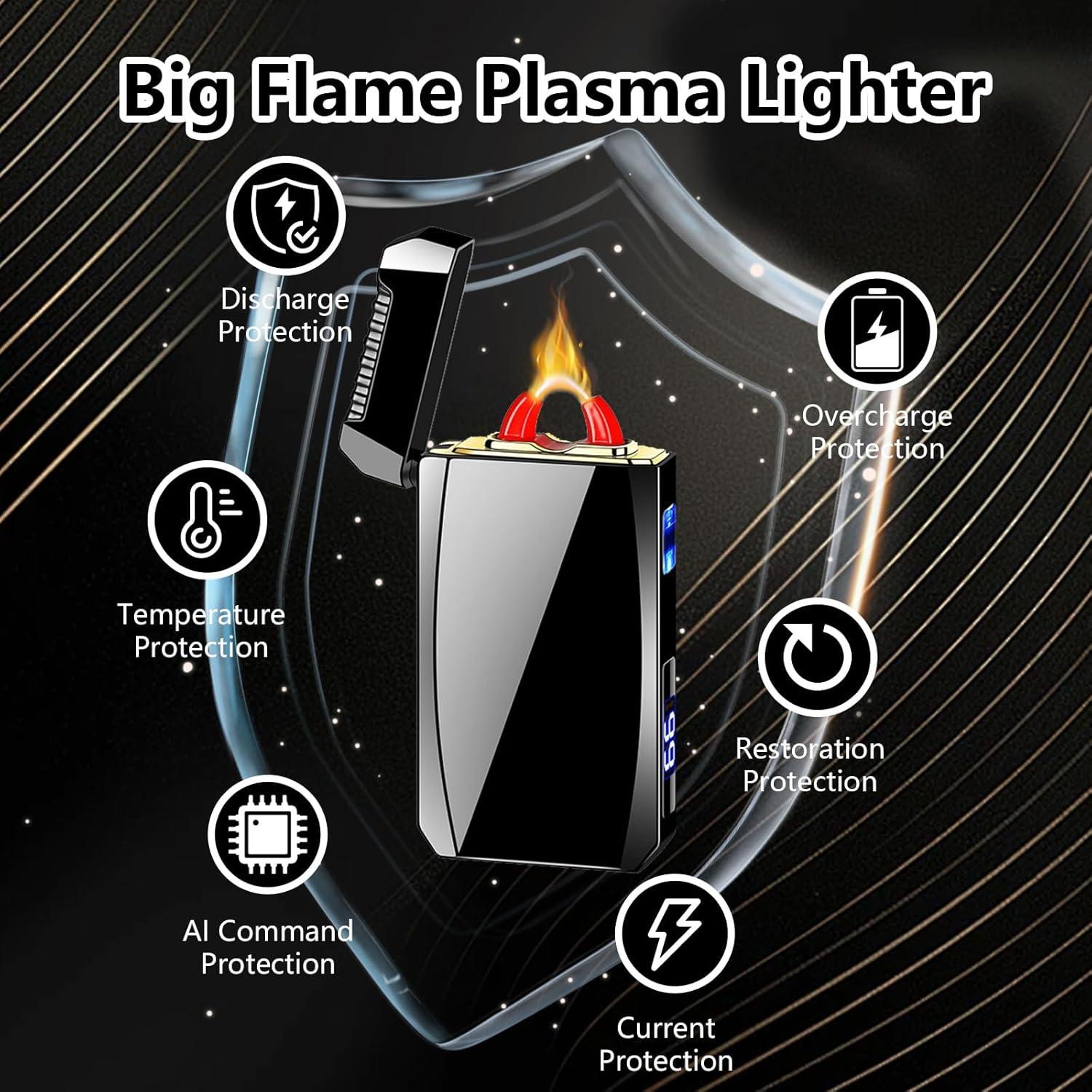 Encendedor Eléctrico Recargable YOZWOO USB C Doble Arco Plasma