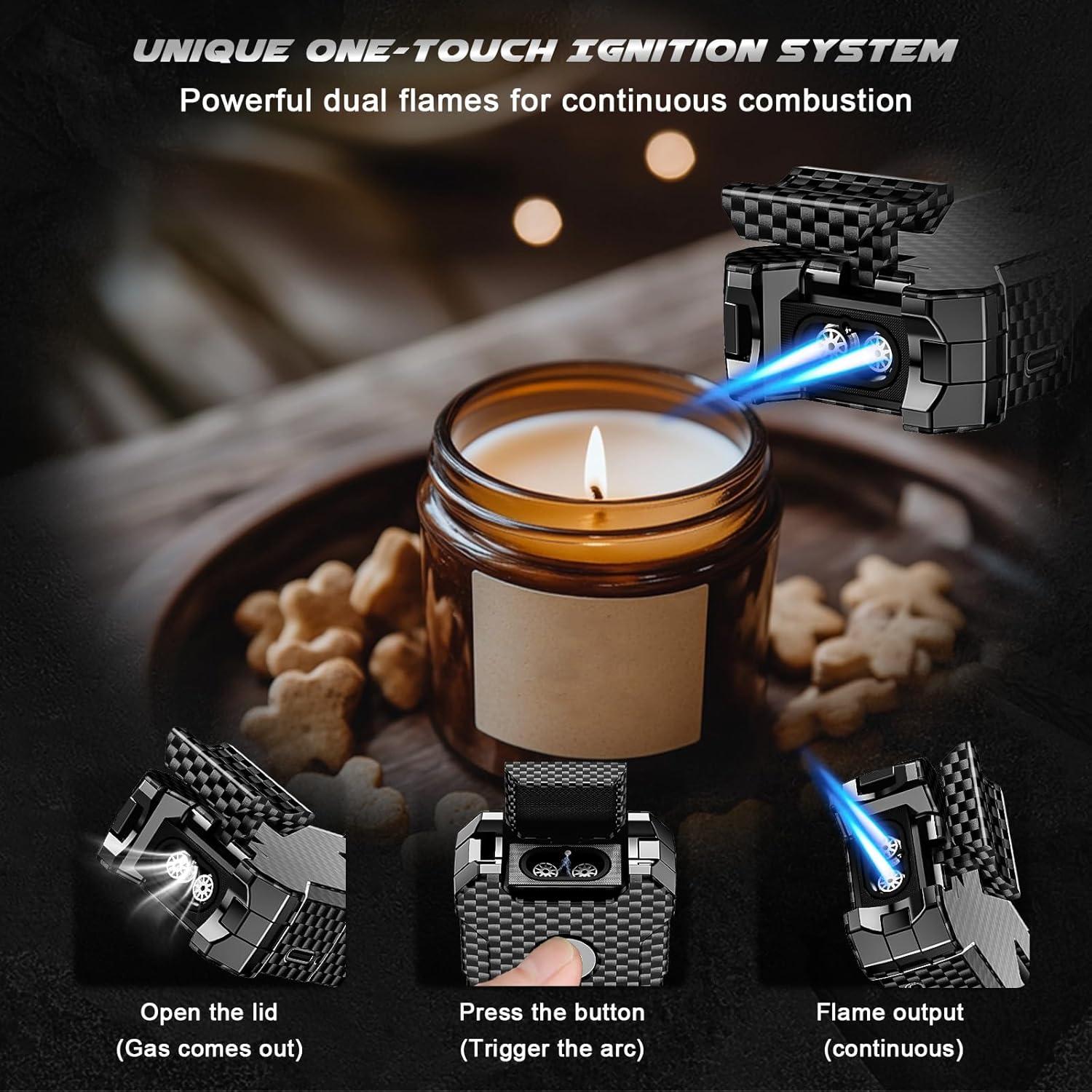 Encendedor 5-en-1 Moniup de Butano con Cortador y Soporte