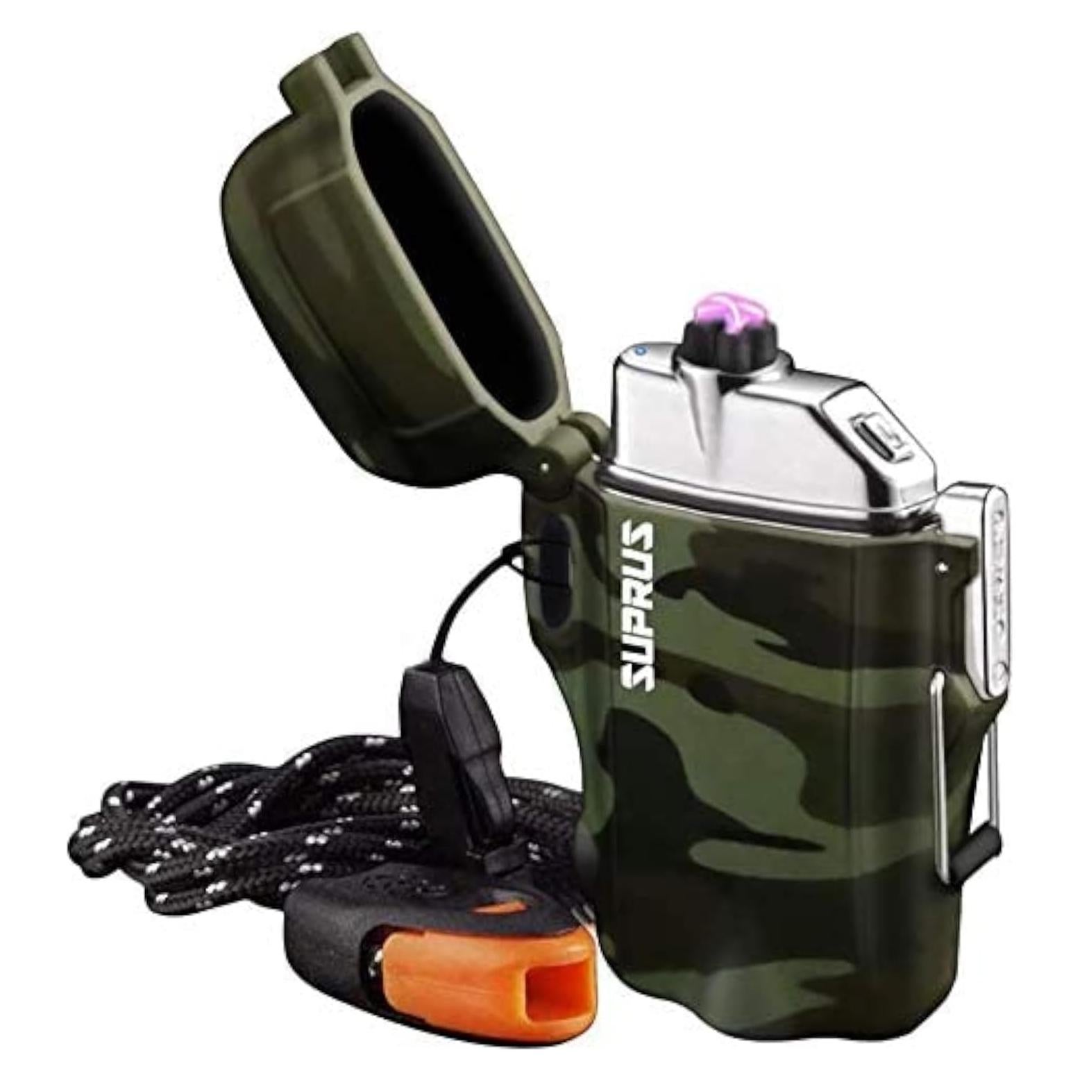 Encendedor Eléctrico SUPRUS a Prueba de Agua y Viento Camuflaje