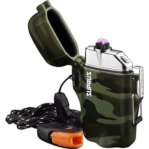 Encendedor Eléctrico SUPRUS a Prueba de Agua y Viento Camuflaje