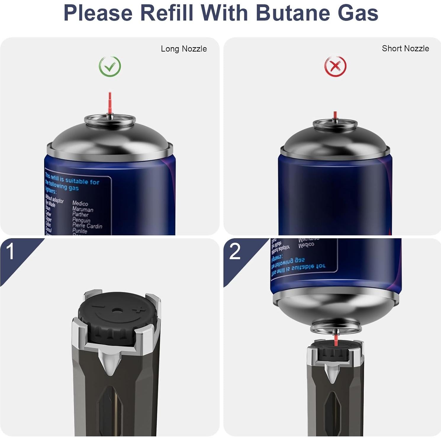 Encendedor de Butano TONYFUL GF-961 Recargable a Prueba de Viento