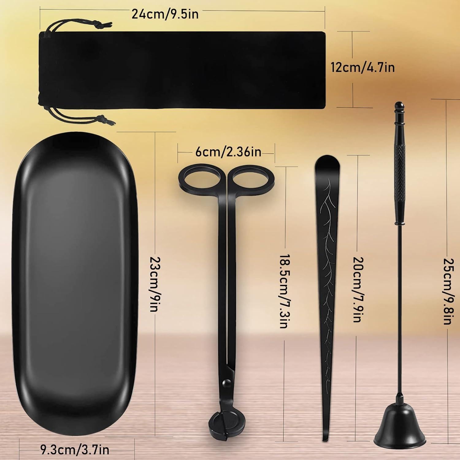 Juego de Accesorios para Velas KOAKOMI 5 en 1 con Bandeja