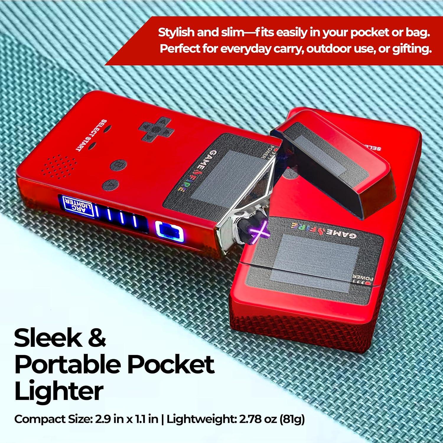 Encendedor de Plasma Portátil GameFire - Recargable USB - Gamer Retro