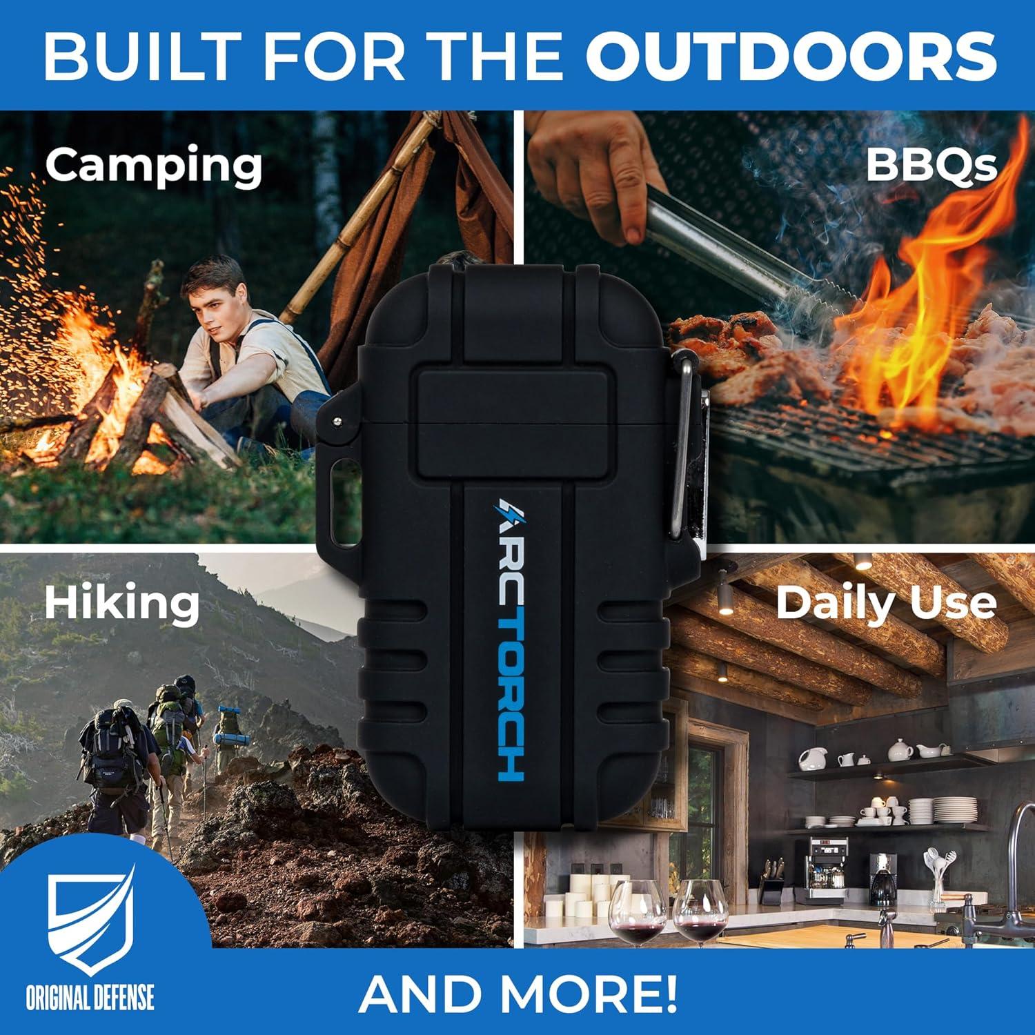 Encendedor Eléctrico ArcTorch Defensa Original Recargable Negro