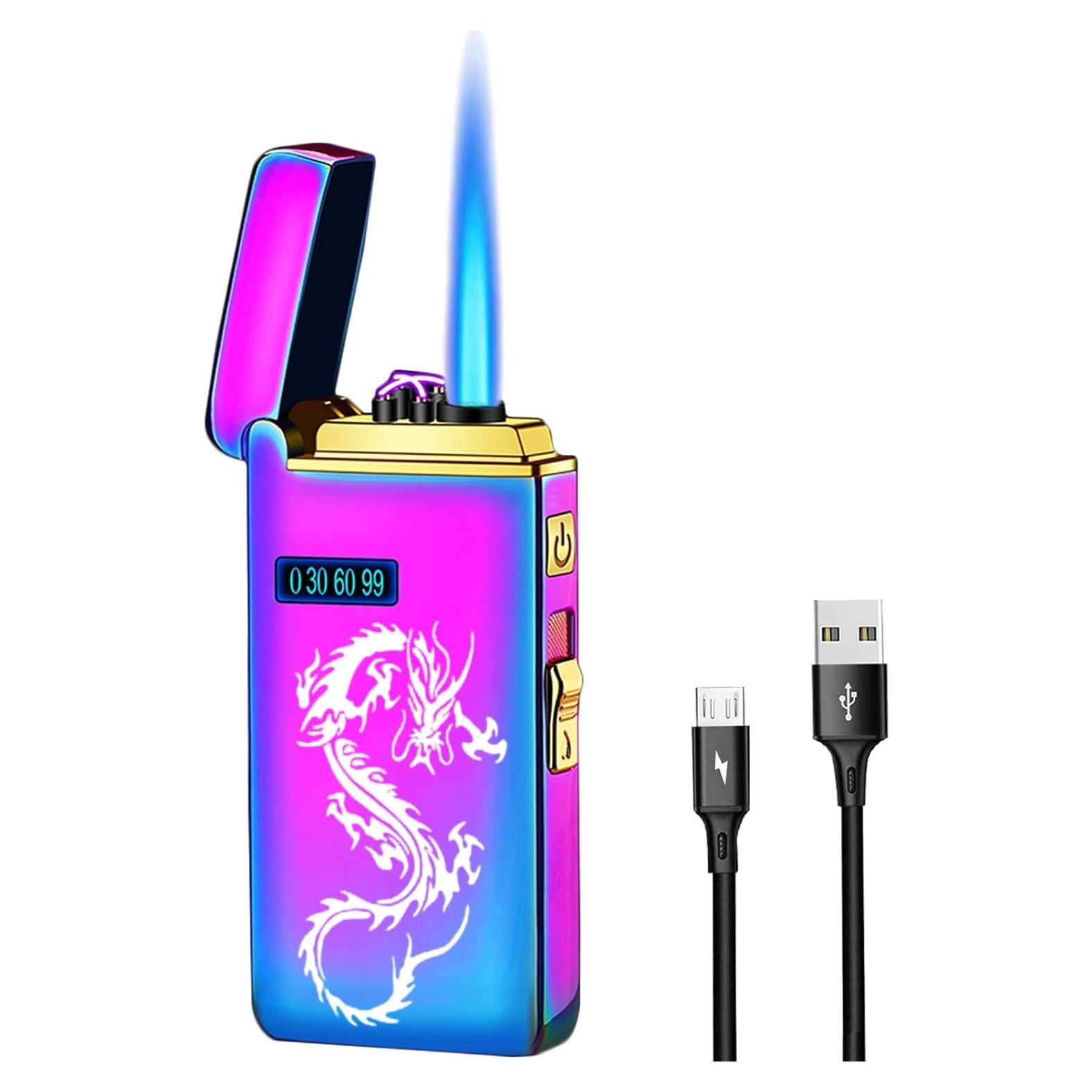 Encendedor Jet Arc XQBBIDM 2 en 1 Recargable USB Antiviento