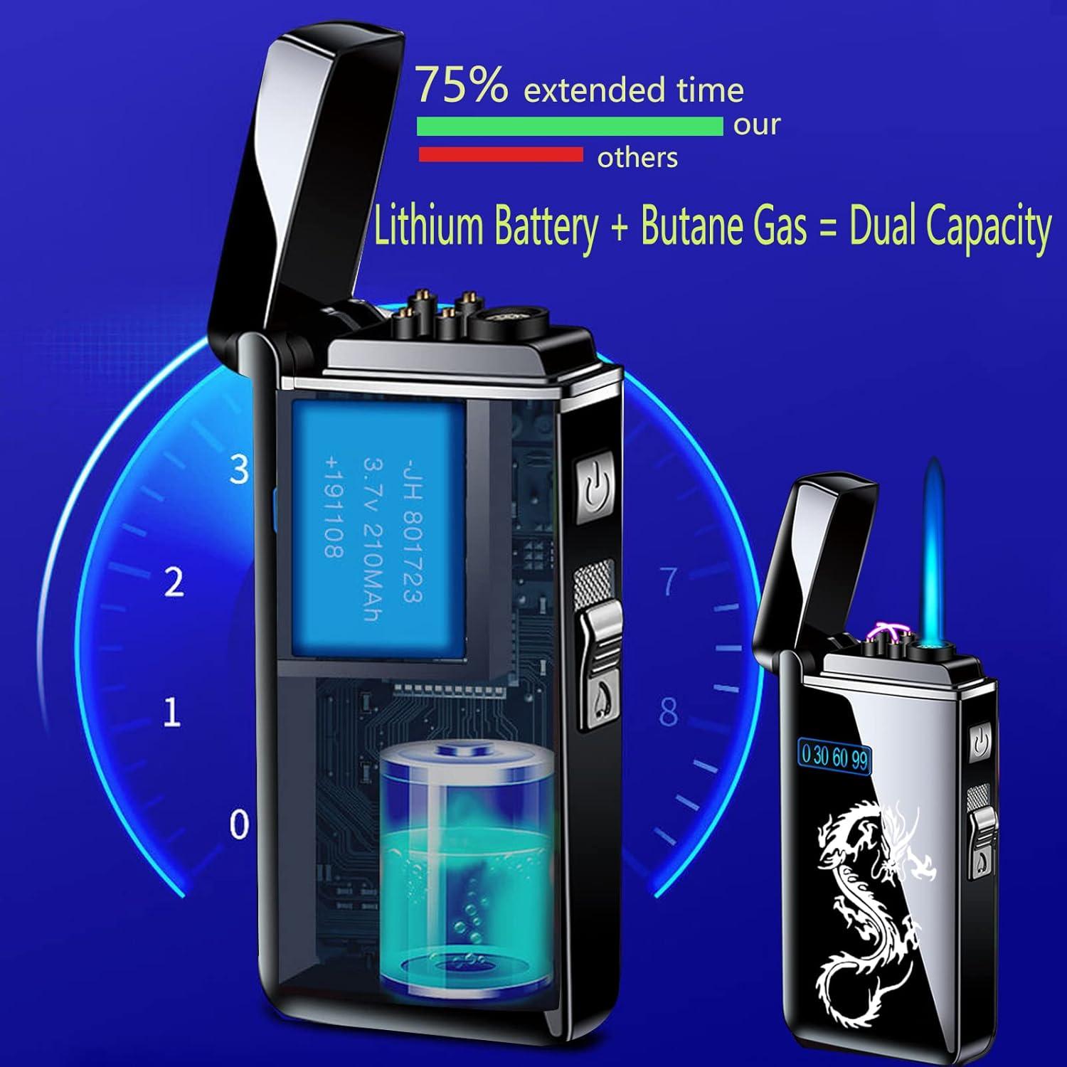 Encendedor Jet Arc XQBBIDM 2 en 1 Recargable USB Antiviento