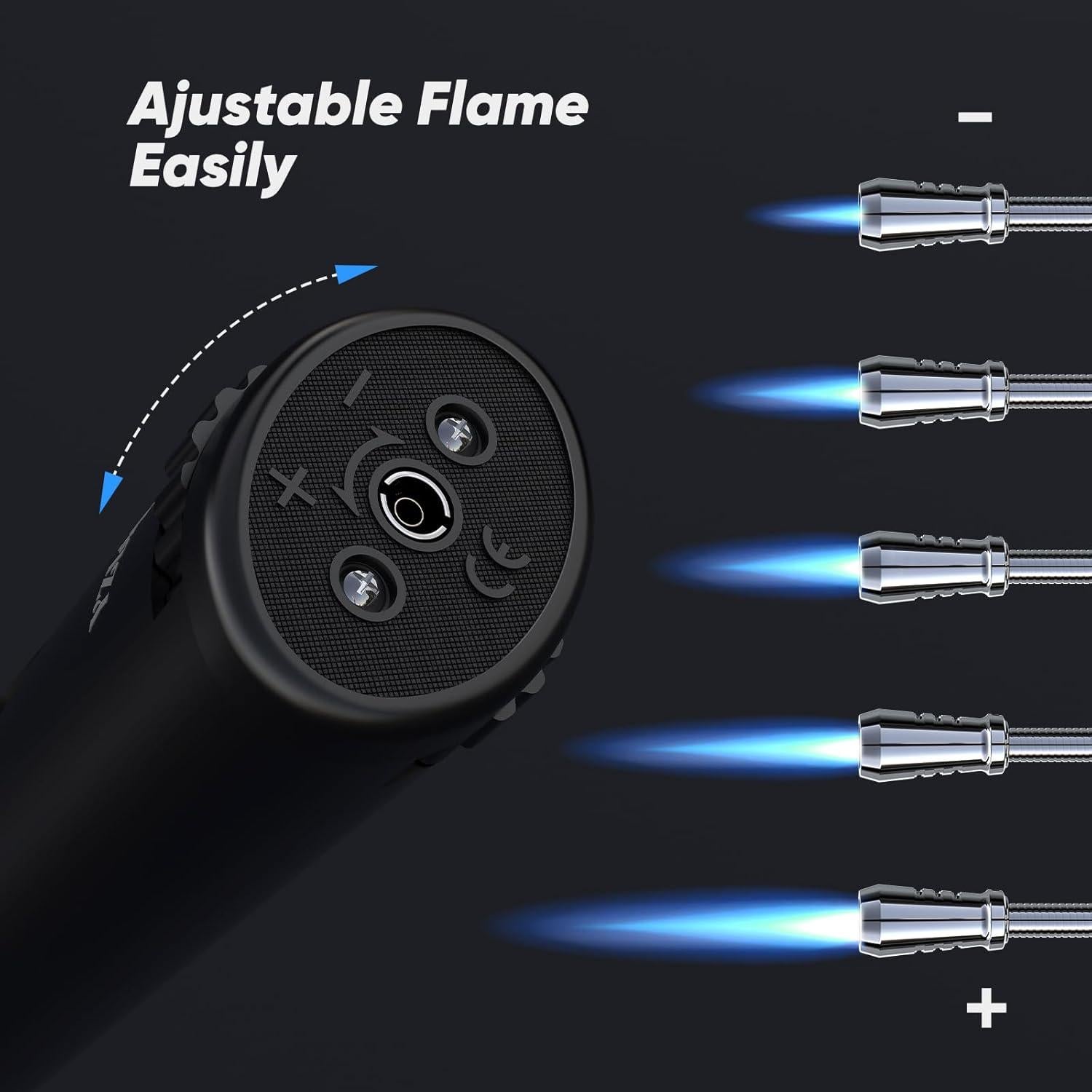 Encendedor de Butano Largo YZLighter Recargable a Prueba de Viento