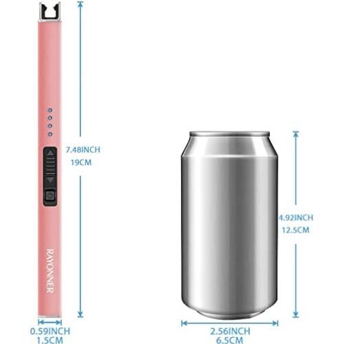 Encendedor Eléctrico RAYONNER Recargable Plasma Verde y Oro Rosa