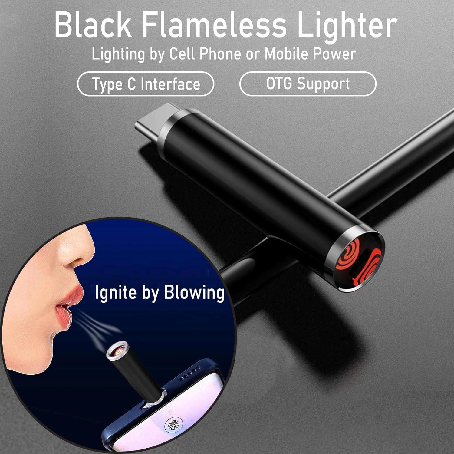 Encendedor Eléctrico KYLELOVE USB-C Mini Portátil a Prueba de Viento