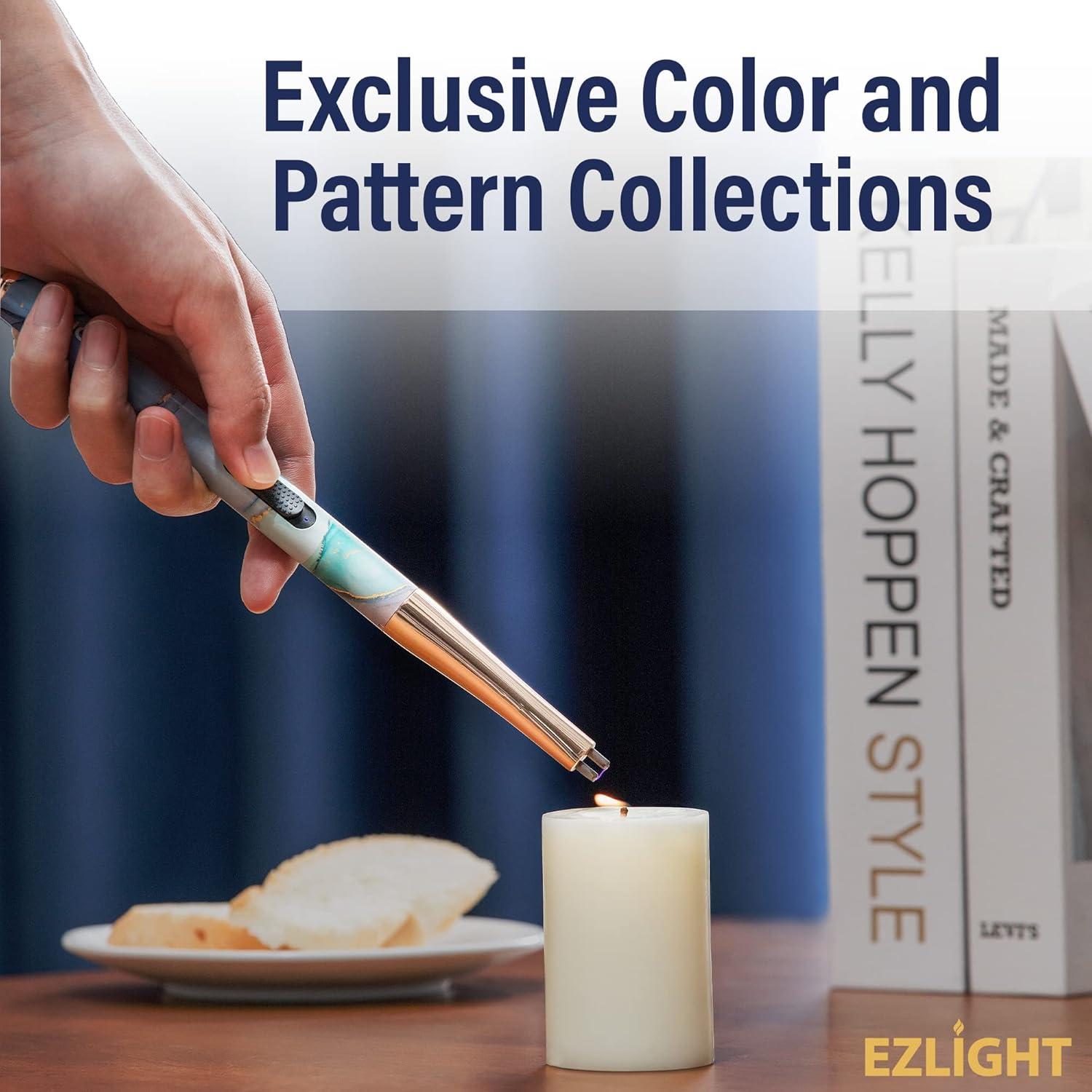 Encendedor Eléctrico USB Recargable EZLight Mármol Azul