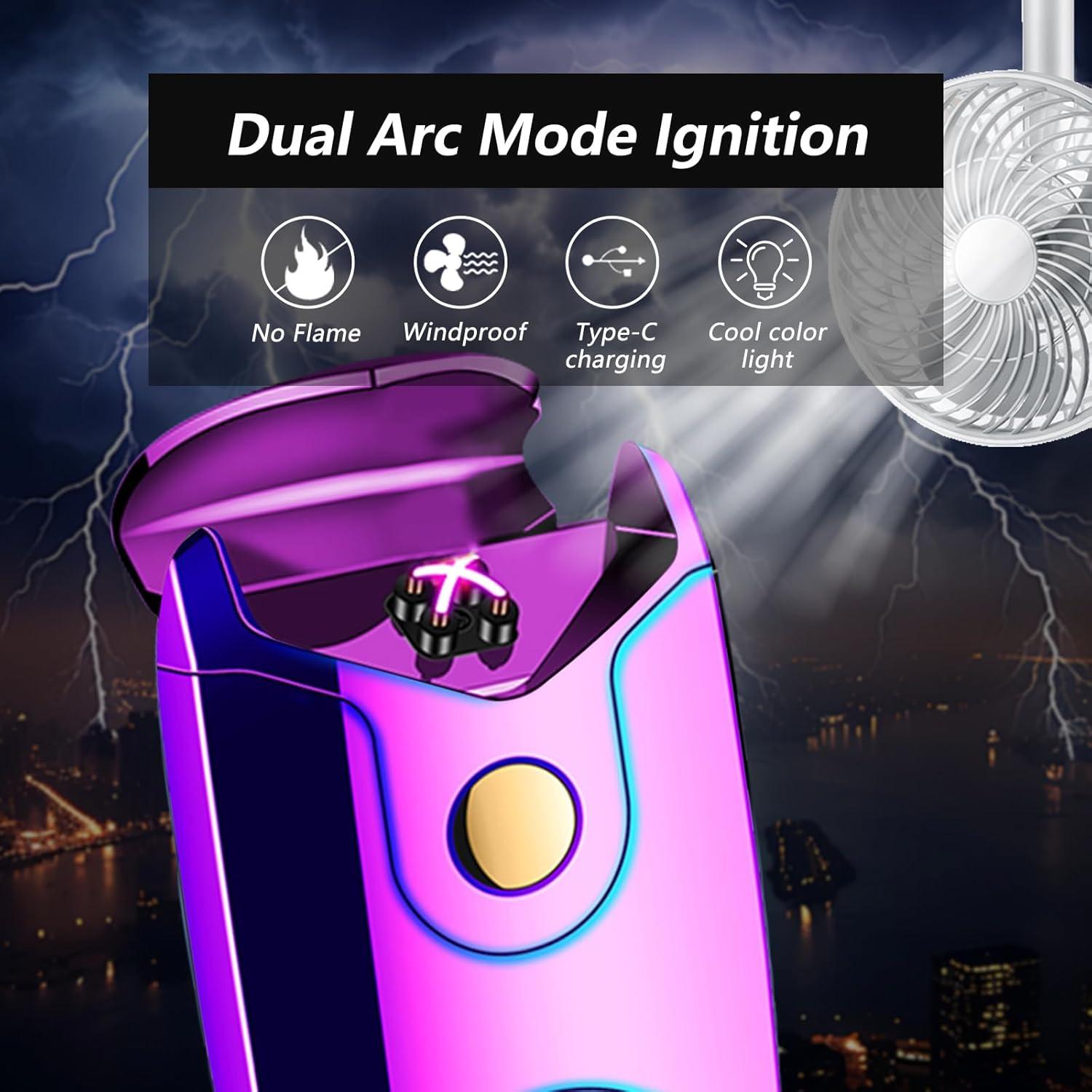 Encendedor Eléctrico Recargable USB C Comanyi Doble Arco Plasma