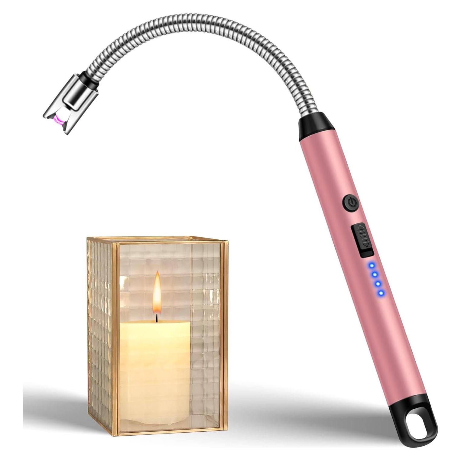 Encendedor Eléctrico LcFun USB 25.4 cm Cuello Flexible Oro Rosa