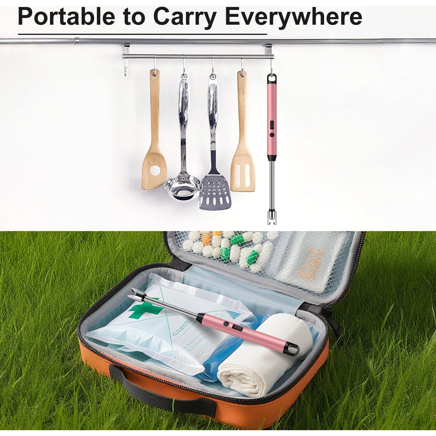 Encendedor Eléctrico LcFun USB 25.4 cm Cuello Flexible Oro Rosa