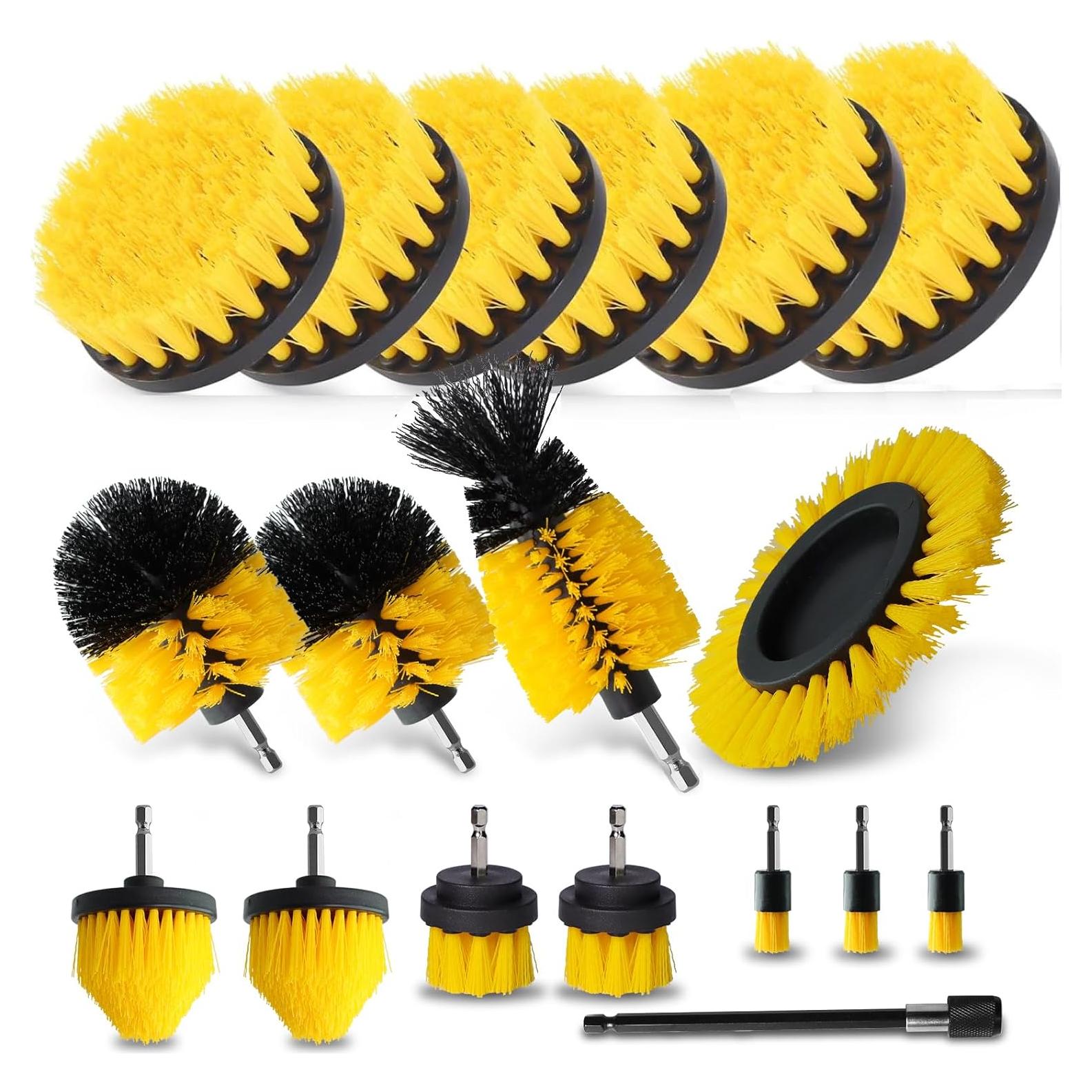 Juego de 18 Accesorios para Cepillos de Taladro ROIKETU