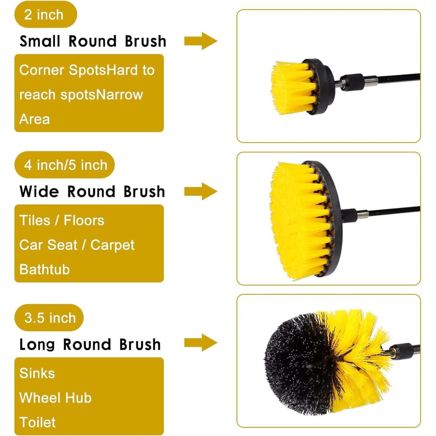 Juego de 18 Accesorios para Cepillos de Taladro ROIKETU