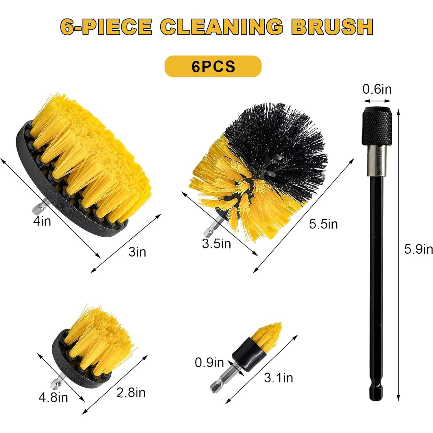 Juego de Accesorios de Cepillo de Taladro MUQIDA 6 Piezas