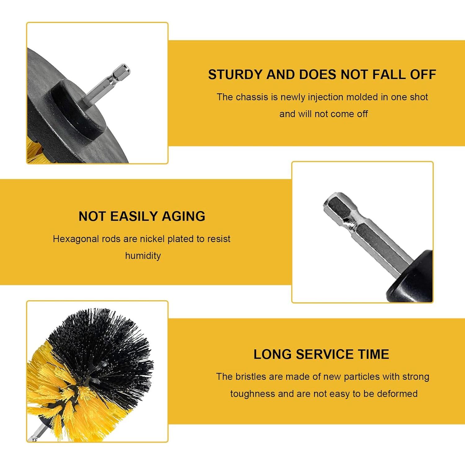 Juego de Accesorios de Cepillo de Taladro MUQIDA 6 Piezas